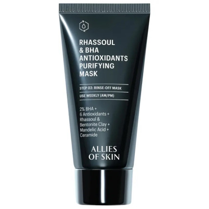 Allies Of Skin Rhassoul & BHA Antioxidants Purifying Mask - Очищувальна Маска для Обличчя 50ml