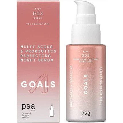 PSA Goals Multi Acids and Probiotics Perfecting Night Serum – Антиоксидантна нічна сироватка 30мл