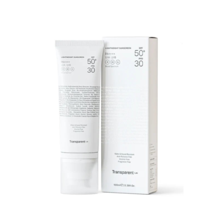 TRANSPARENT LAB Lightweight Sunscreen SPF50+ легкий сонцезахисний крем 100ml