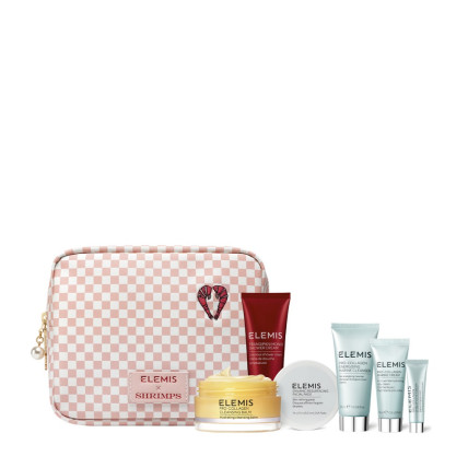 ELEMIS Kit: Shrimps Travel Icons Collection - Легендарна колекція бестселерів у дизайнерській Тревел косметичці для Неї 7од