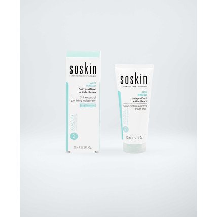 SOSKIN AKN Shine-Control Purifying Moisturiser - Матуючий гель-крем 3в1  60ml