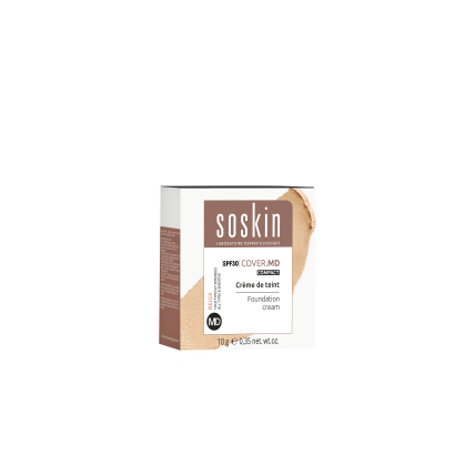 SOSKIN Foundation Cream Compact SPF30 Cool Neutral - Компактний тональний крем SPF-30 Нейтральний 10g