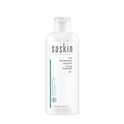 SOSKIN AKN Foaming Cleansing Gel - Очищуючий гель-пінка для жирної та комбінованої шкіри 250ml